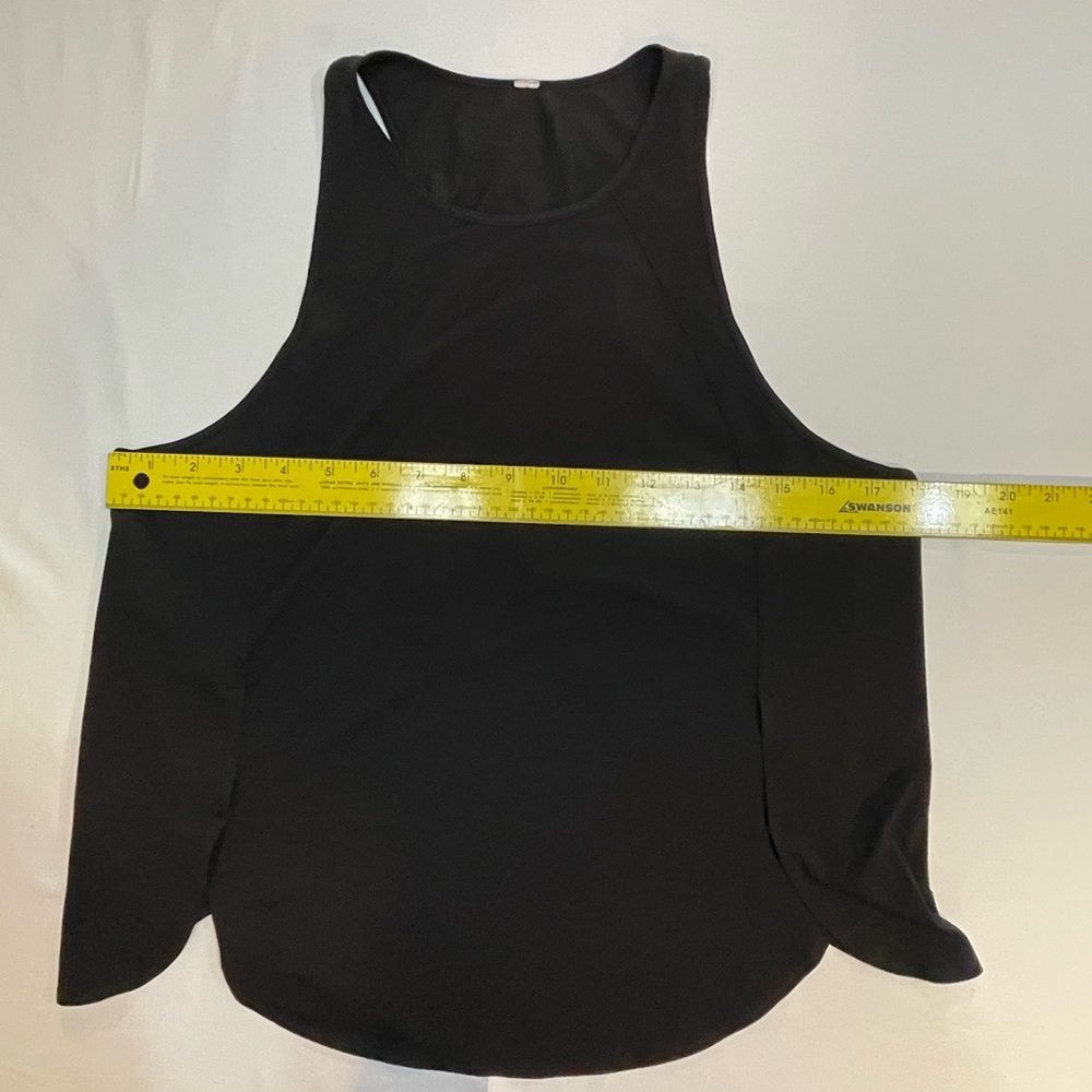 Lululemon Athletica Jet Black Tank Top, with Cross Open Back. Lightweight - Picture 9 of 13